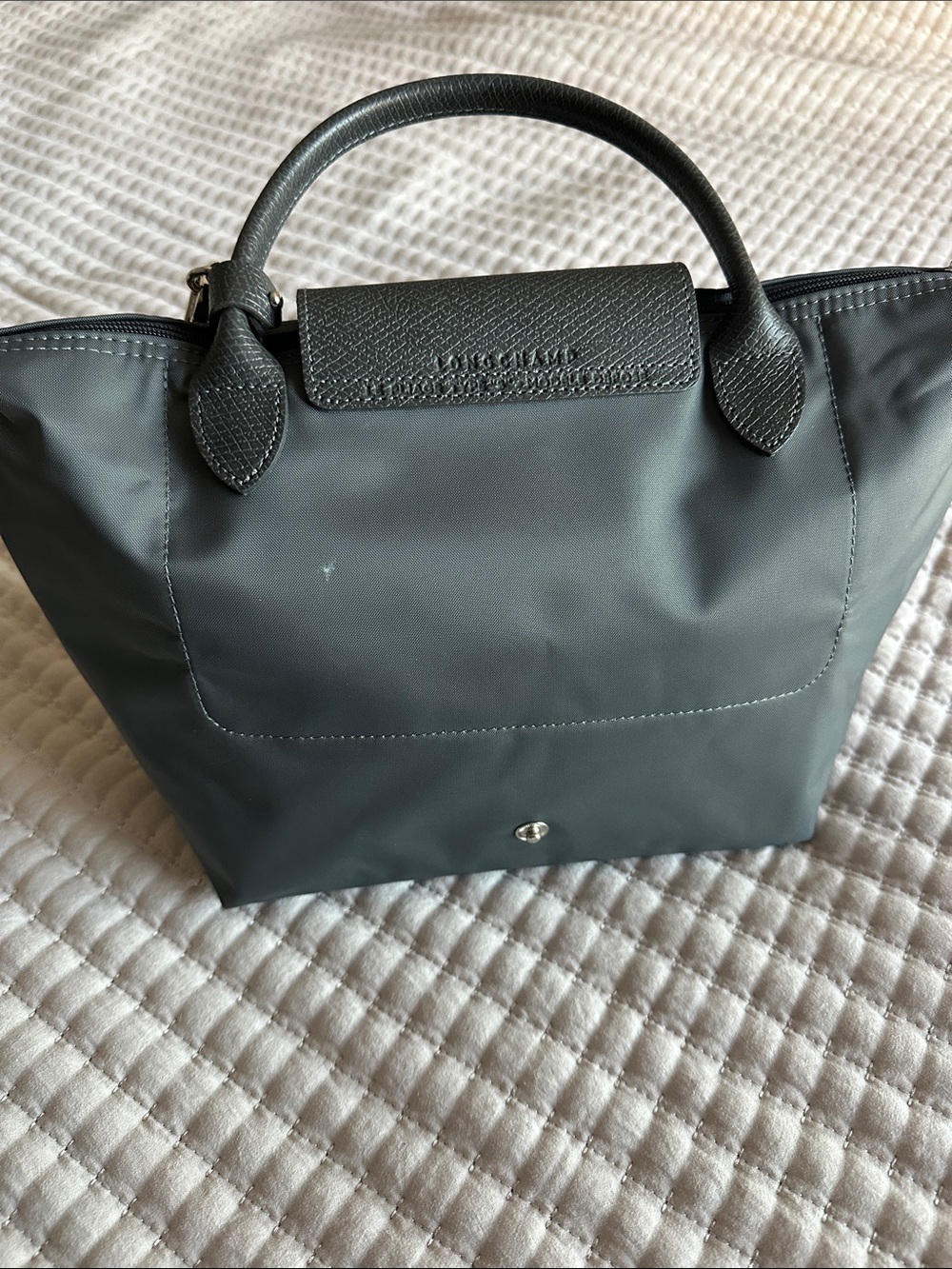 Longchamp Le Pliage Green Recycled Canvas Top Small - Picture 12 of 16